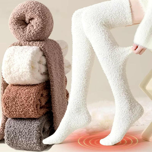 Soft Fleece Over the Knee Socks.